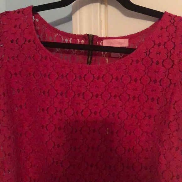 Lilly Pulitzer pink lace top Small 🌸☀️ - Picture 3 of 5